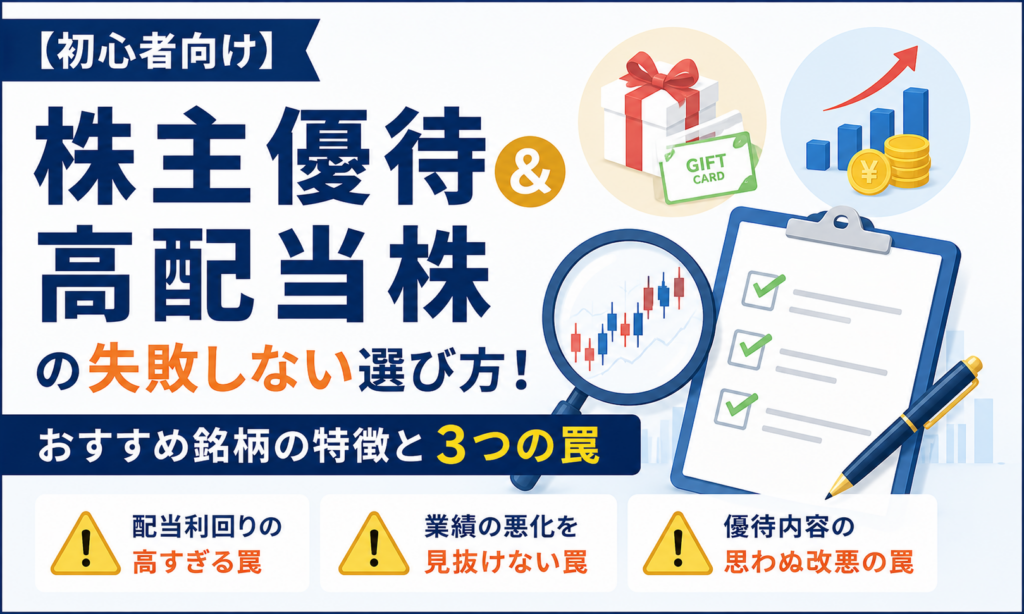 【初心者向け】株主優待＆高配当株の失敗しない選び方！おすすめ銘柄の特徴と3つの罠