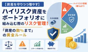 【資産を守りつつ増やす】ハイリスク資産をポートフォリオに組み込む際のリスク管理！「資産の数%まで」の黄金ルール